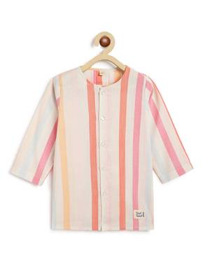 Multicolor plain cotton  kurta pyjama 4