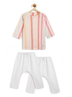 Multicolor plain cotton  kurta pyjama 5