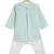 Green plain cotton  kurta pyjama