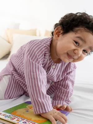 Purple plain cotton  kurta pyjama 2