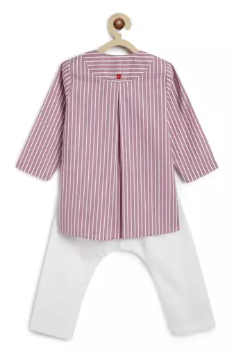 Purple plain cotton  kurta pyjama