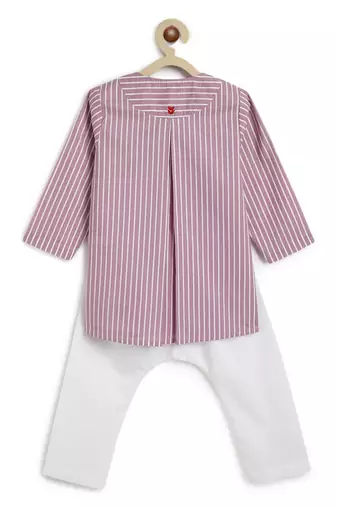 Purple plain cotton  kurta pyjama