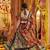 MAROON PRINT FOIL work EMBROIDERED COTTON STITCHED LEHENGA CHOLI