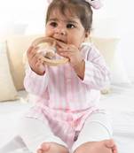 Pink plain cotton  kurti set