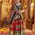 MAROON PRINT FOIL work EMBROIDERED COTTON STITCHED LEHENGA CHOLI