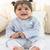 Blue plain cotton  kurti set