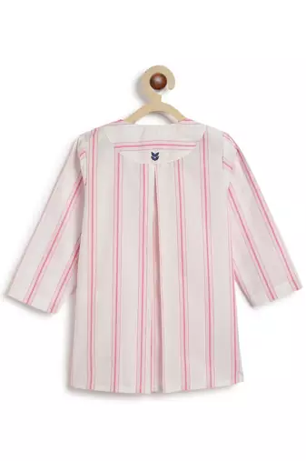 Pink plain cotton  kurta pyjama