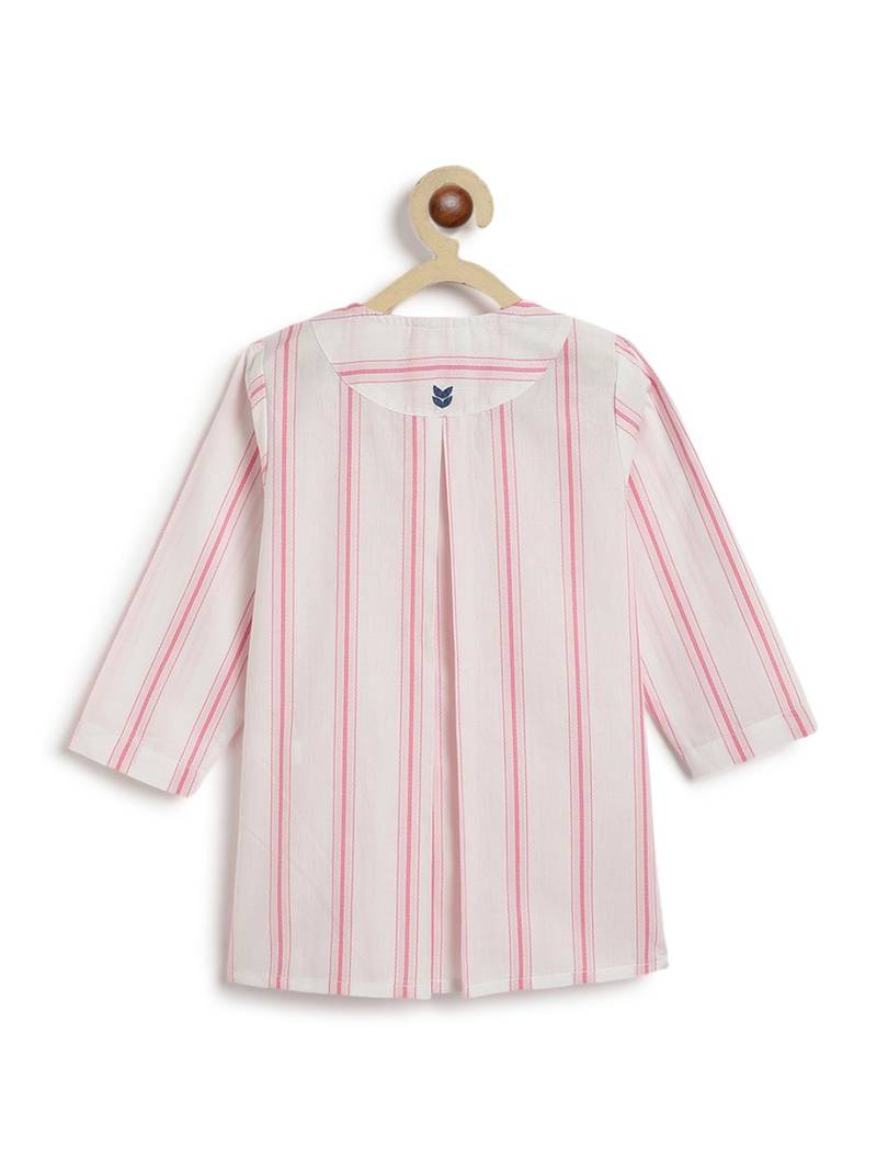 Pink plain cotton  kurta pyjama