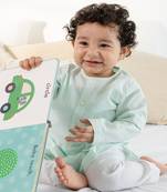 Green plain cotton  kurta pyjama