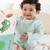 Green plain cotton  kurta pyjama