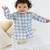 Blue plain cotton  kurta pyjama