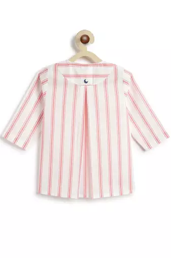 Orange plain cotton  kurta pyjama
