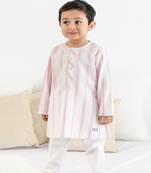 Pink plain cotton  kurta pyjama