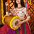 MULTICOLOR MIRROR WORK EMBROIDERED printed GEORGETTE STITCHED LEHENGA CHOLI