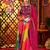 MULTICOLOR MIRROR WORK EMBROIDERED printed MASLIN STITCHED LEHENGA CHOLI