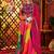 MULTICOLOR MIRROR WORK EMBROIDERED printed MASLIN STITCHED LEHENGA CHOLI