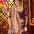 MULTICOLOR MIRROR WORK EMBROIDERED printed MASLIN STITCHED LEHENGA CHOLI