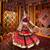 MULTICOLOR MIRROR WORK EMBROIDERED printed MASLIN STITCHED LEHENGA CHOLI