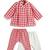 Red plain cotton  kurta pyjama