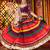 MULTICOLOR MIRROR WORK EMBROIDERED printed MASLIN STITCHED LEHENGA CHOLI