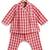 Red plain cotton  kurta pyjama
