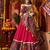 MULTICOLOR MIRROR WORK EMBROIDERED printed COTTON STITCHED LEHENGA CHOLI