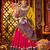 MULTICOLOR MIRROR WORK EMBROIDERED printed COTTON STITCHED LEHENGA CHOLI