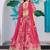 pink chinon thread embroidered wedding wear lehenga choli