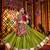 GREEN MIRROR WORK EMBROIDERED printed SILK STITCHED LEHENGA CHOLI