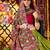 GREEN MIRROR WORK EMBROIDERED printed SILK STITCHED LEHENGA CHOLI