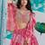 pink chinon thread embroidered wedding wear lehenga choli