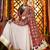 WHITE MIRROR WORK EMBROIDERED printed SILK STITCHED LEHENGA CHOLI