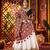 WHITE MIRROR WORK EMBROIDERED printed SILK STITCHED LEHENGA CHOLI
