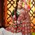 WHITE MIRROR WORK EMBROIDERED printed SILK STITCHED LEHENGA CHOLI