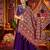 PURPLE MIRROR WORK EMBROIDERED printed SILK STITCHED LEHENGA CHOLI