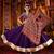 PURPLE MIRROR WORK EMBROIDERED printed SILK STITCHED LEHENGA CHOLI