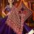 PURPLE MIRROR WORK EMBROIDERED printed SILK STITCHED LEHENGA CHOLI