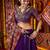 PURPLE MIRROR WORK EMBROIDERED printed SILK STITCHED LEHENGA CHOLI