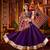 PURPLE MIRROR WORK EMBROIDERED printed SILK STITCHED LEHENGA CHOLI