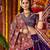 PURPLE MIRROR WORK EMBROIDERED printed SILK STITCHED LEHENGA CHOLI