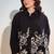 Tiara charcoal embroidery shirt