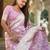 Lavender Soft Silk Blend Saree With Zari Weaving Meenakari Design