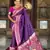 Magenta Soft Silk Blend Saree With Zari Weaving Meenakari Design