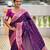 Magenta Soft Silk Blend Saree With Zari Weaving Meenakari Design