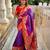 Purple silk blend saree with paithani & bandhani weaved pallu and blouse