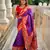 Purple silk blend saree with paithani & bandhani weaved pallu and blouse