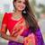 Purple silk blend saree with paithani & bandhani weaved pallu and blouse