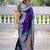 violet paithani saree with zari weawing Meenakari moon design with contrast blouse