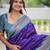 violet paithani saree with zari weawing Meenakari moon design with contrast blouse