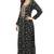 Floral printed A-line Jalabiya with Golden and multicolor threadwork 